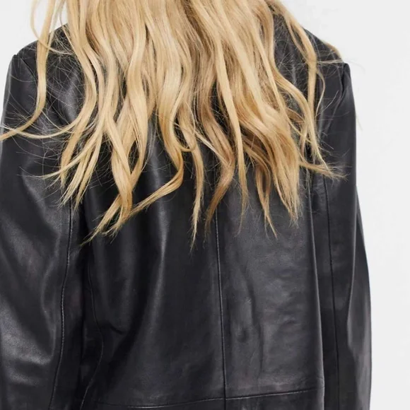 Muubaa London Black Women's Leather Blazer (Size 12) - Picture 7 of 7